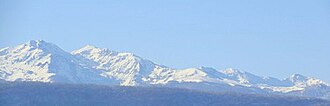 Les Pyrénées ariégeoises, en partie visibles depuis Chalabre.